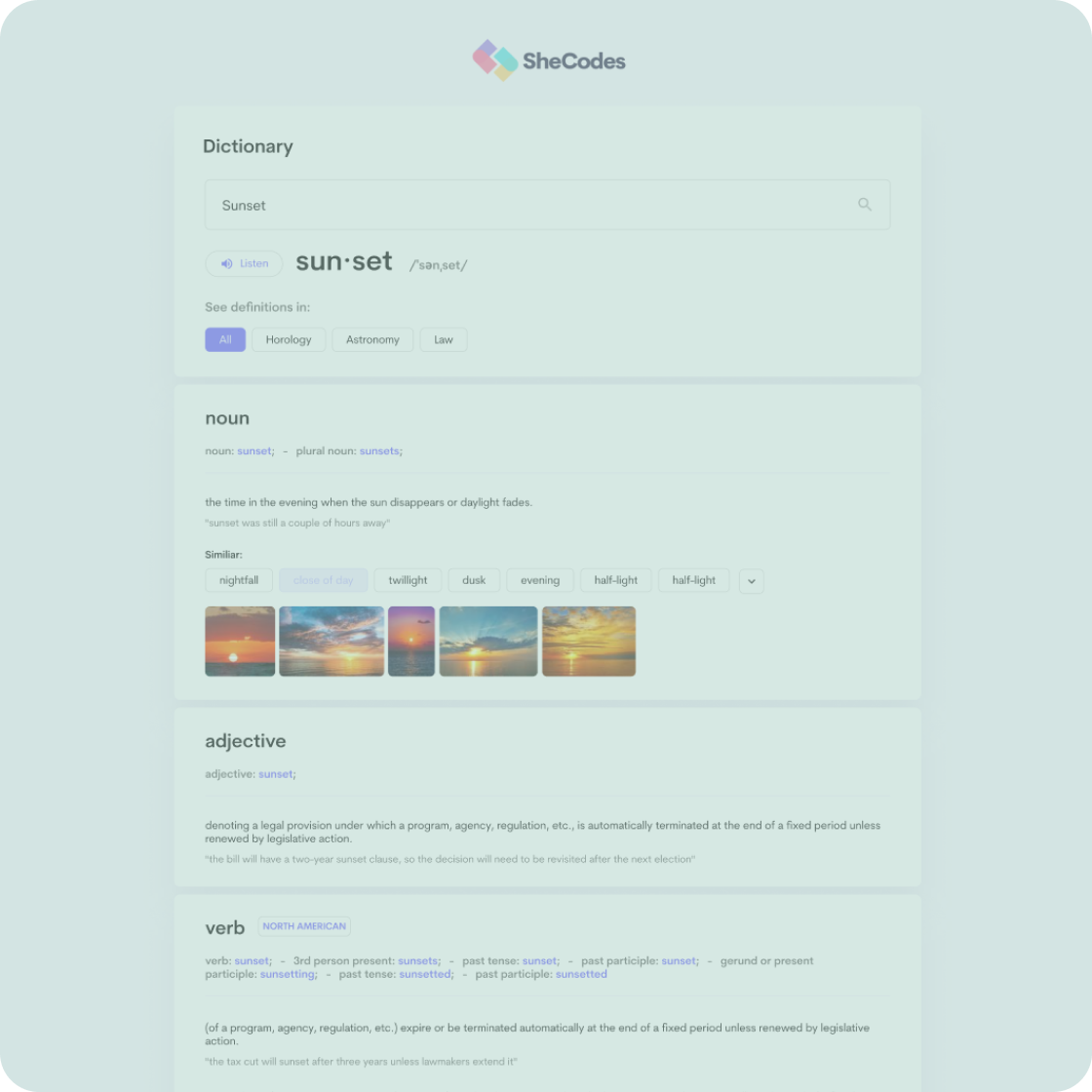 Dictionary App preview